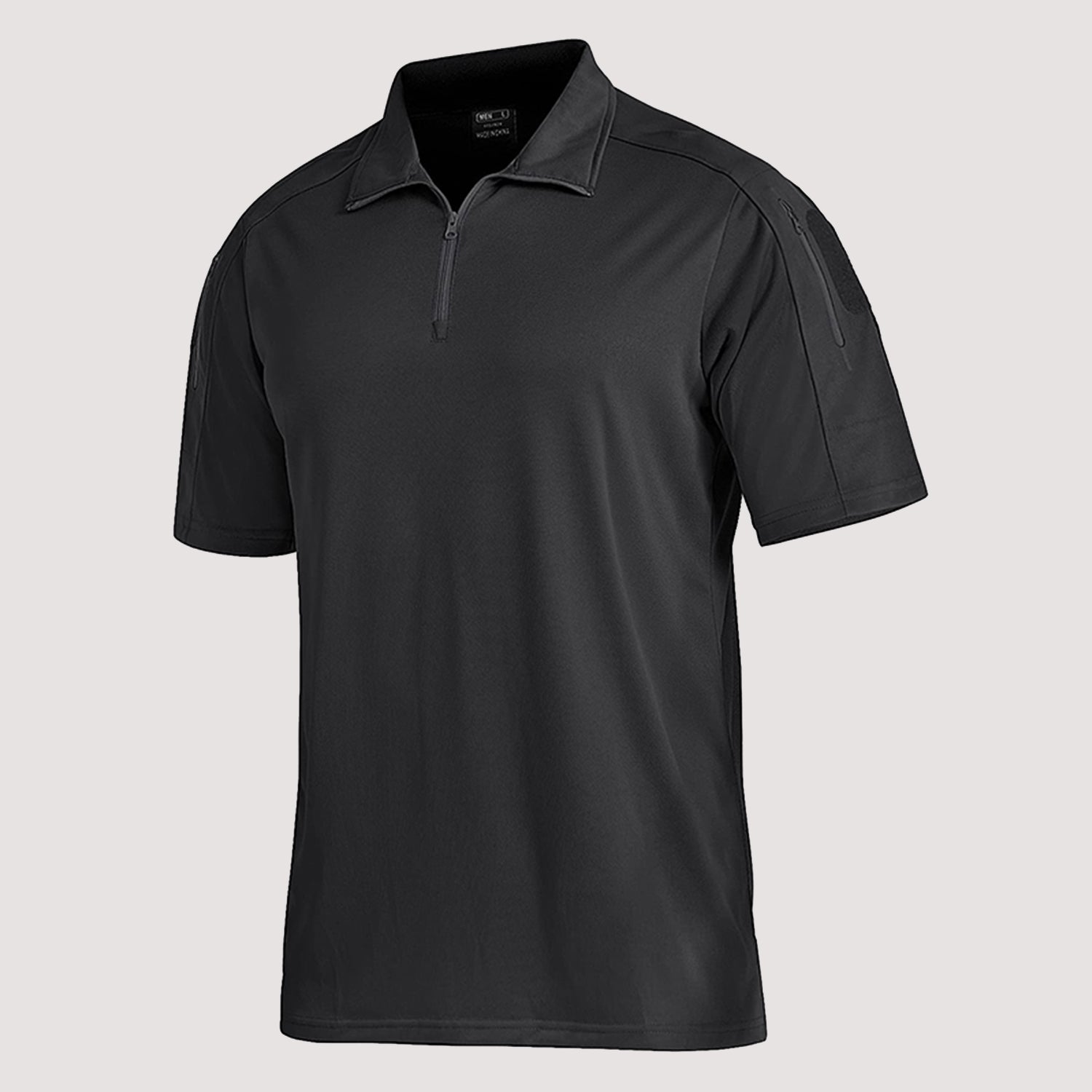 Men's Outdoor Sports T-Shirt Polo with Neck Zipper